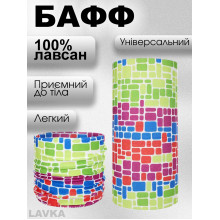 Бафф, снуд легкий, бандана-трансформер, демисезонная, баф, универсальный размер, разноцветные камушки 104254204 Бафф, снуд легкий, бандана-трансформер, демисезонная, баф, универсальный размер, разноцветные камушки 104254204