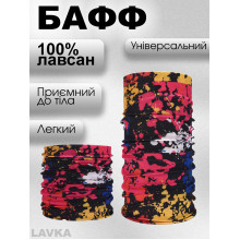 Бафф, снуд легкий, бандана-трансформер, демисезонная, баф, универсальный размер, разноцветные пятна 104254206 Бафф, снуд легкий, бандана-трансформер, демисезонная, баф, универсальный размер, разноцветные пятна 104254206