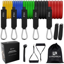 Набор трубчатых эспандеров U-Powex Home Gym 5 штук Резиновые жгуты для фитнеса чехол 2601264201 Набор трубчатых эспандеров U-Powex Home Gym 5 штук Резиновые жгуты для фитнеса чехол 2601264201