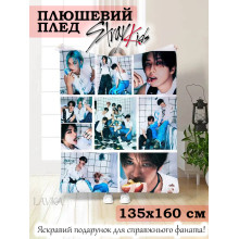 Плюшевый плед Lavka со Stray Kids, 3D плед Stray Kids Коллаж 2, 135х160 см 29012542013 Плюшевый плед Lavka со Stray Kids, 3D плед Stray Kids Коллаж 2, 135х160 см 29012542013