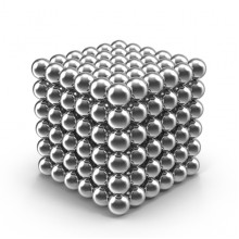 Магнитная игрушка-конструктор головоломка Неокуб Neocube 216 шариков 4 мм. Silver (8052042039)