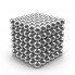 Магнитная игрушка-конструктор головоломка Неокуб Neocube 216 шариков 4 мм. Silver (8052042039)