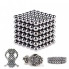 Магнитная игрушка-конструктор головоломка Неокуб Neocube 216 шариков 4 мм. Silver (8052042039)