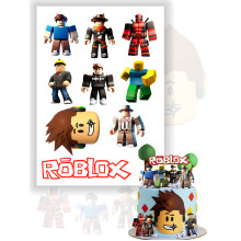 Декор на торт Роблокс Roblox вафельная бумага для торта съедобная печать на вафельной бумаге пищевая вафельная картинка А4 25032642012 Декор на торт Роблокс Roblox вафельная бумага для торта съедобная печать на вафельной бумаге пищевая вафельная картинка А4 25032642012